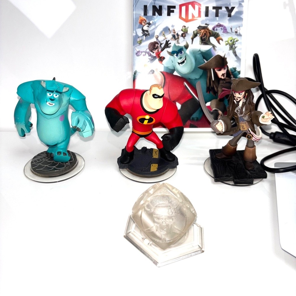 Disney Infinity Nintendo Wii Game Starter Pack Base Disc Sulley Jack Incredible